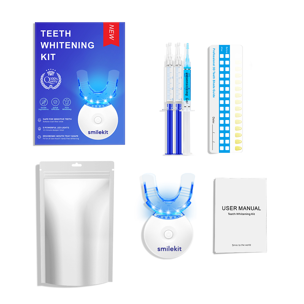 Whitening Mouthwash - Teeth Whitening Kit - 5X LED