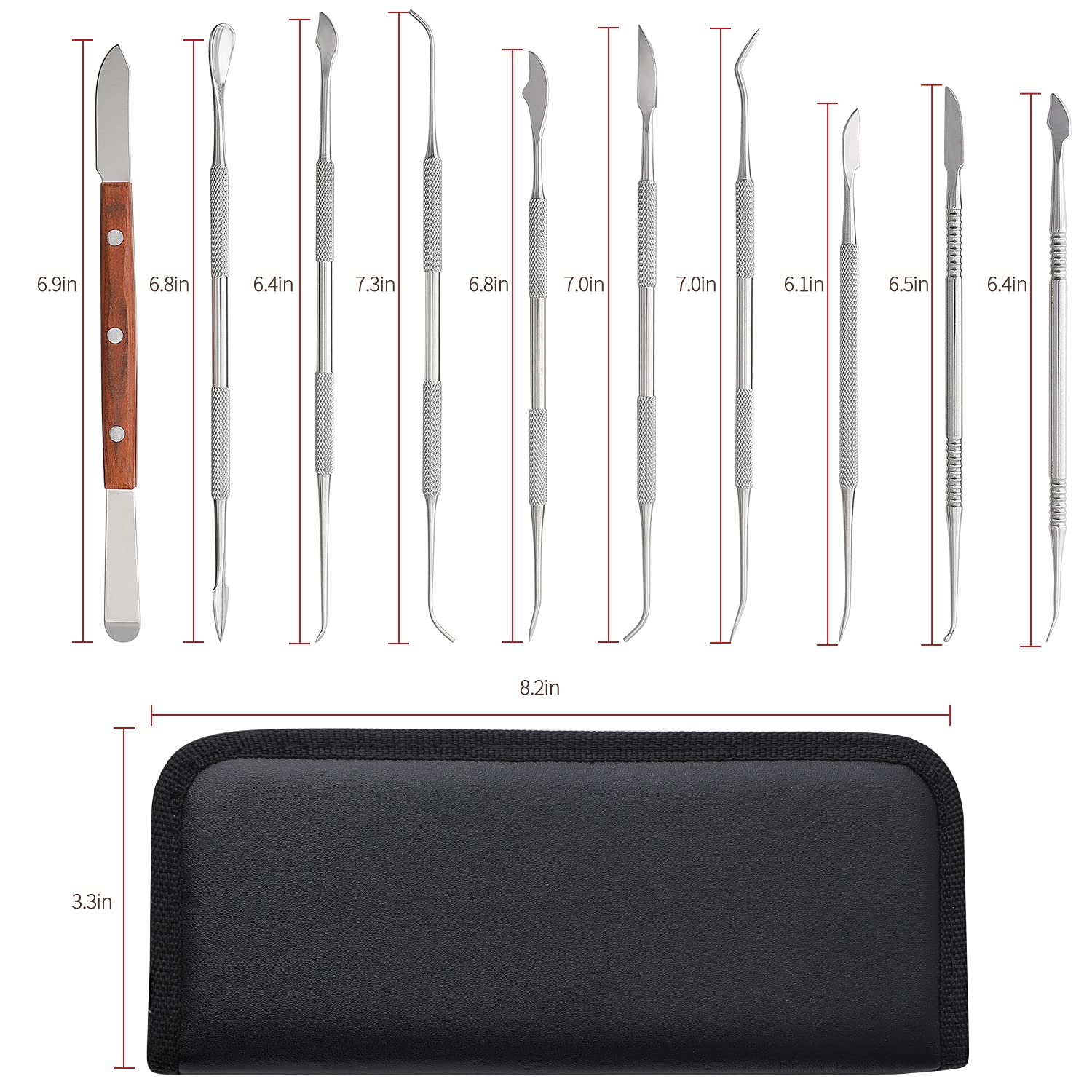 Teeth Whitening Dental - 10pcs Dental Wax Carving Tools Set