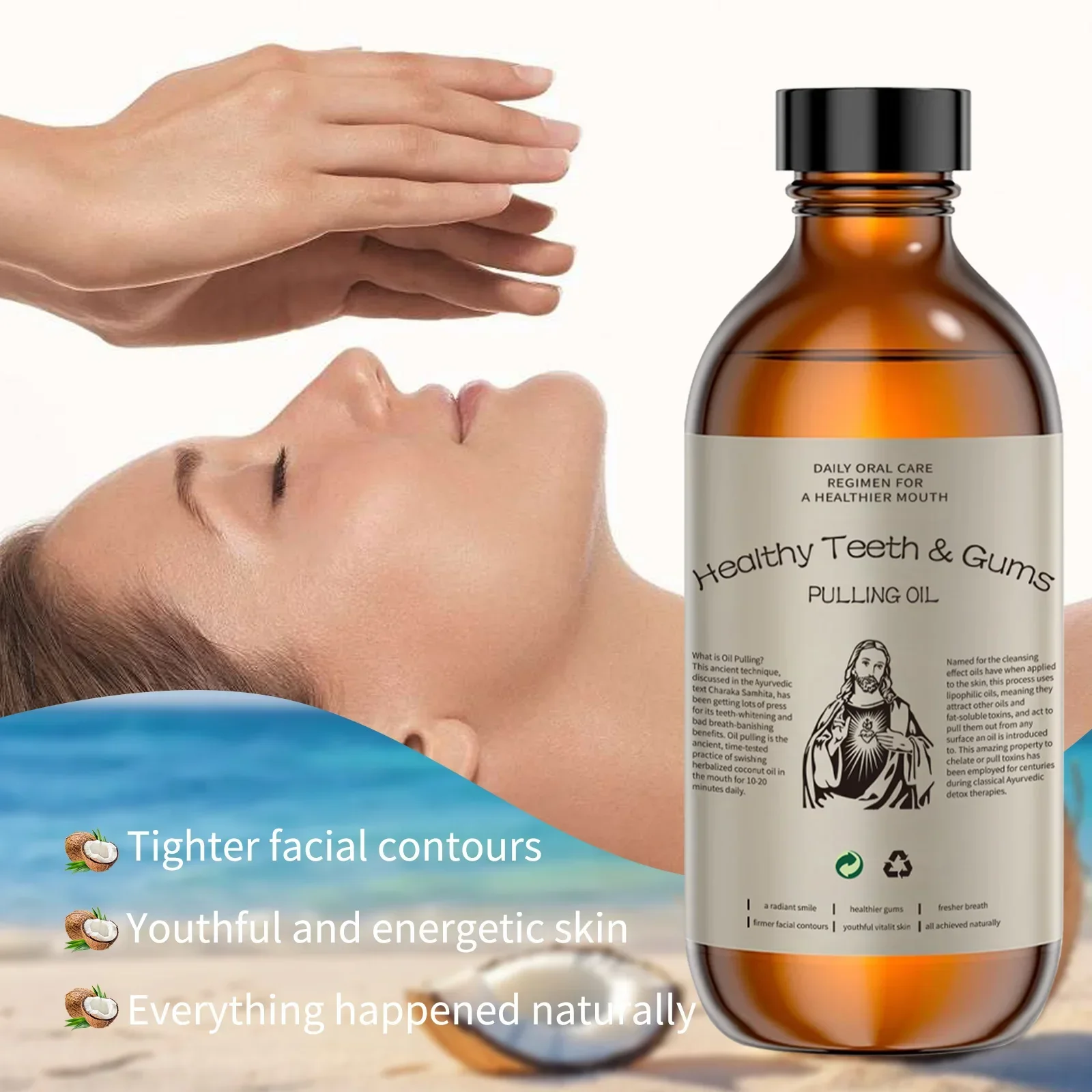 Coconut Pulling Oil Mouthwash  - огляд і ціна Whitening Mouthwash