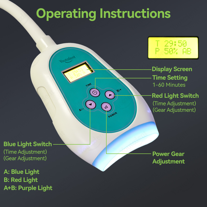 50W Dental Touch Screen 3 Colo - огляд і ціна Teeth Whitening Dental