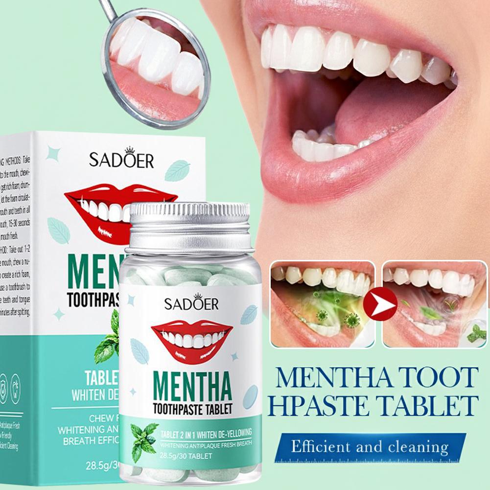 30Pcs Solid Toothpaste Tablets - огляд і ціна Whitening Mouthwash