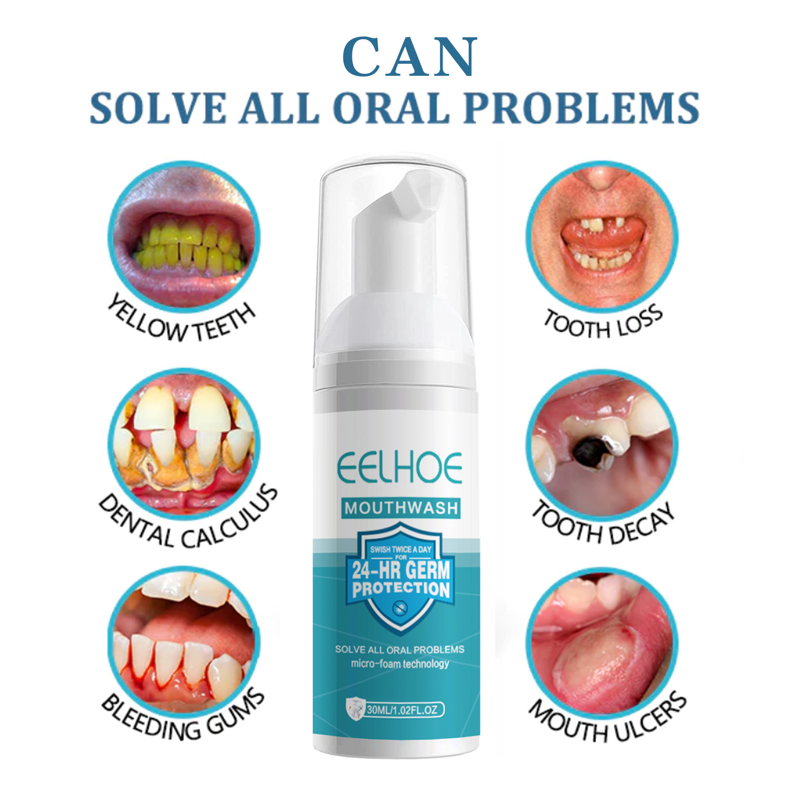 EELHOE Tooth Whitening Cleanin - огляд і ціна Teeth Whitening Mousse