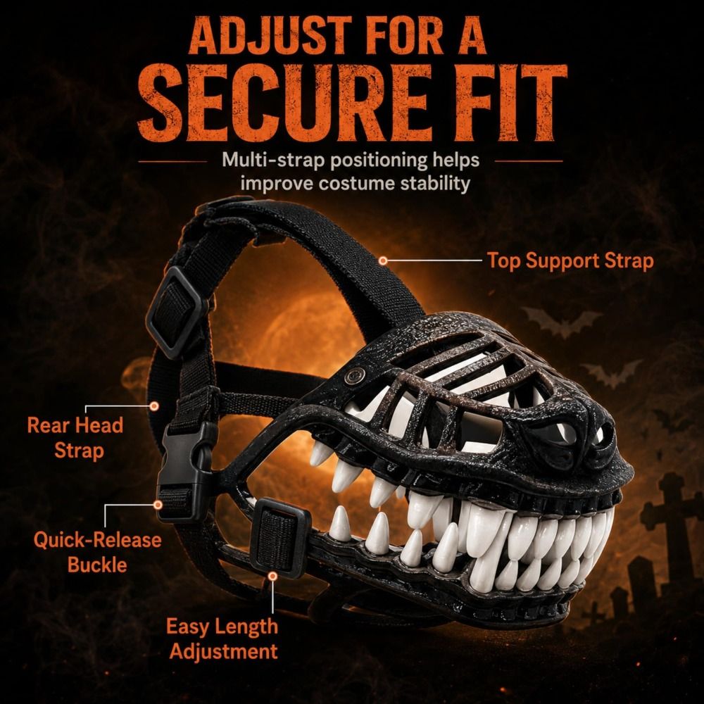 Spooky Latex Scary Dog Muzzle  - огляд і ціна Teeth Whitening Mask