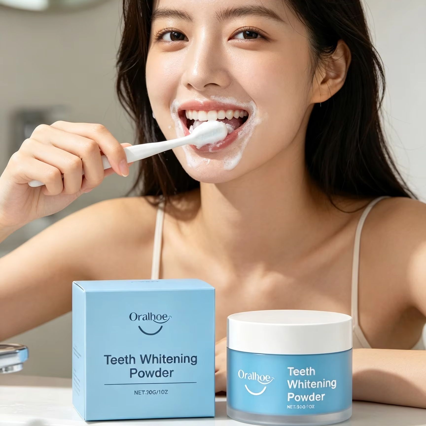 Oralhoe Tooth Powder for Brush - огляд і ціна Teeth Whitening Co