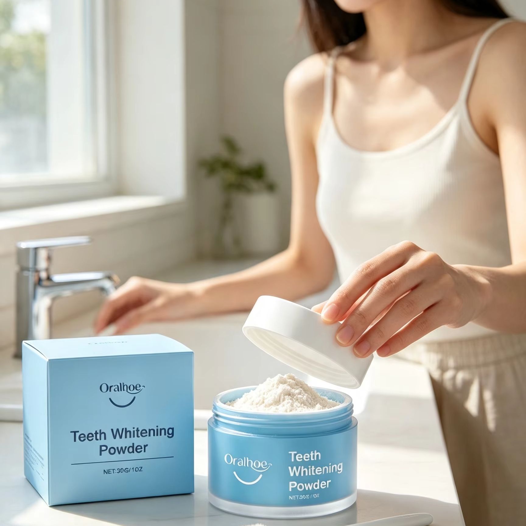 Oralhoe Tooth Powder for Brush - огляд і ціна Teeth Whitening Co