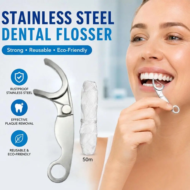 Stainless Steel Reusable Tooth - огляд і ціна Dental Floss Picks