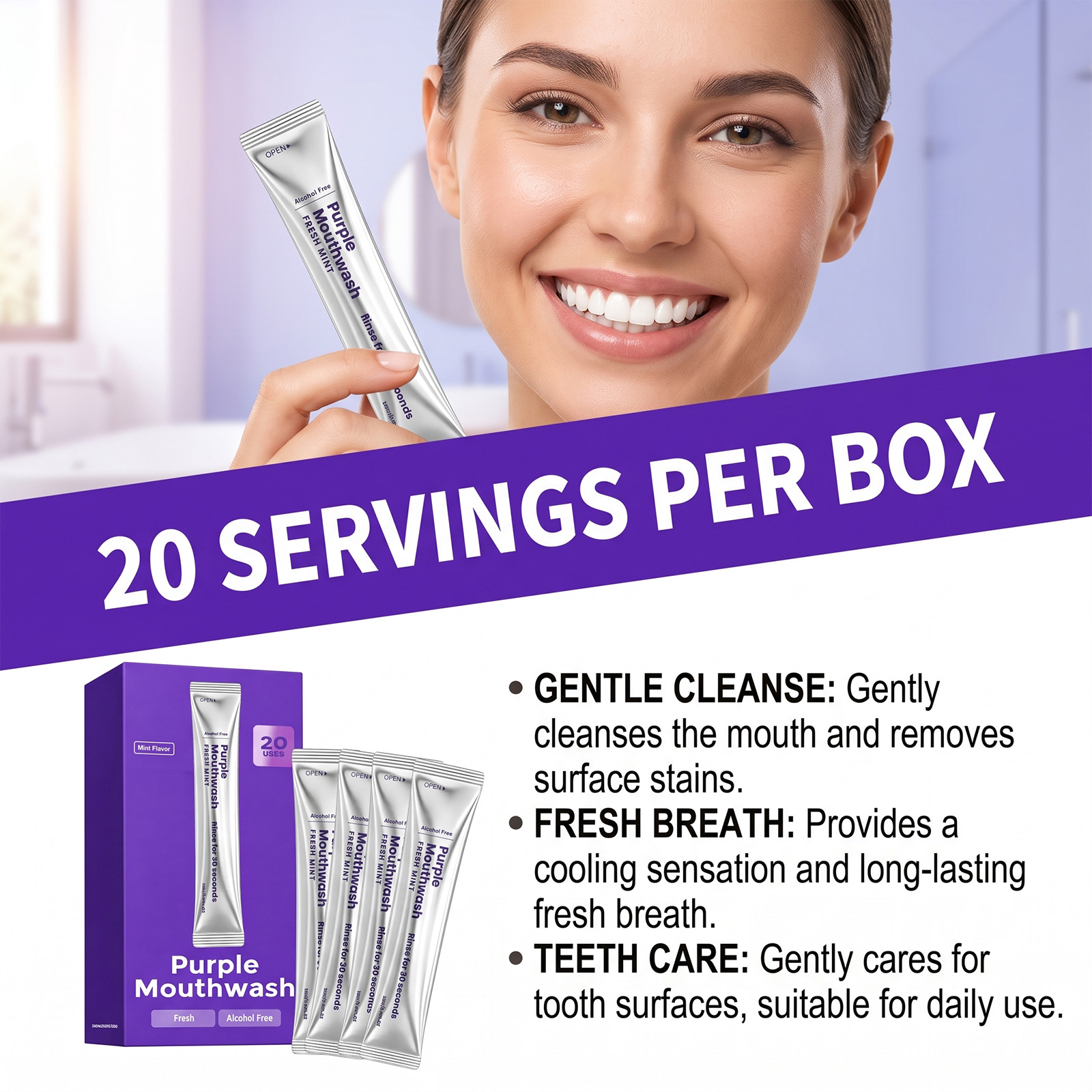 20 Pack Instant Whitening Mout - огляд і ціна Whitening Mouthwash