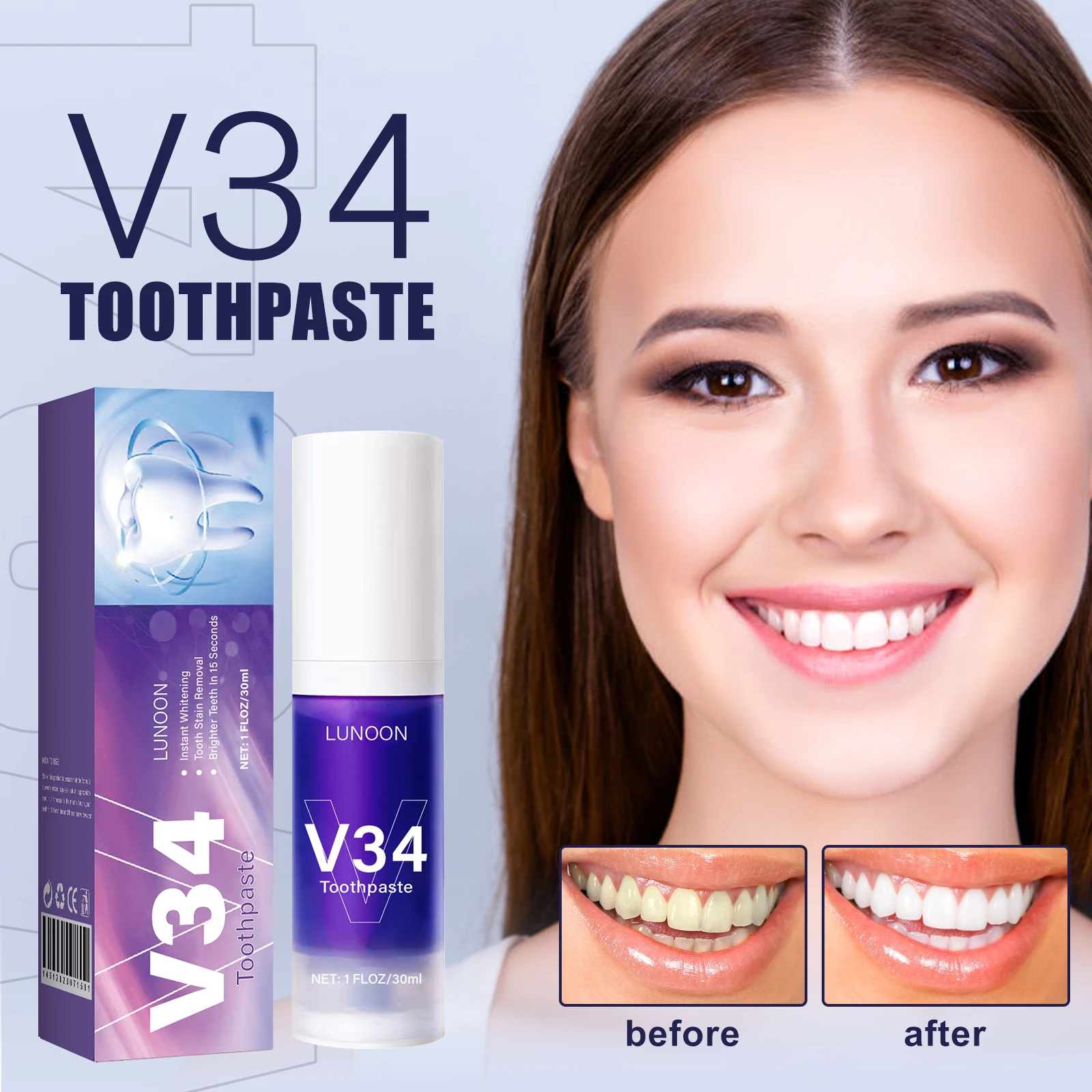50ml  Mousse Toothpaste Teeth  - огляд і ціна Teeth Whitening Mousse