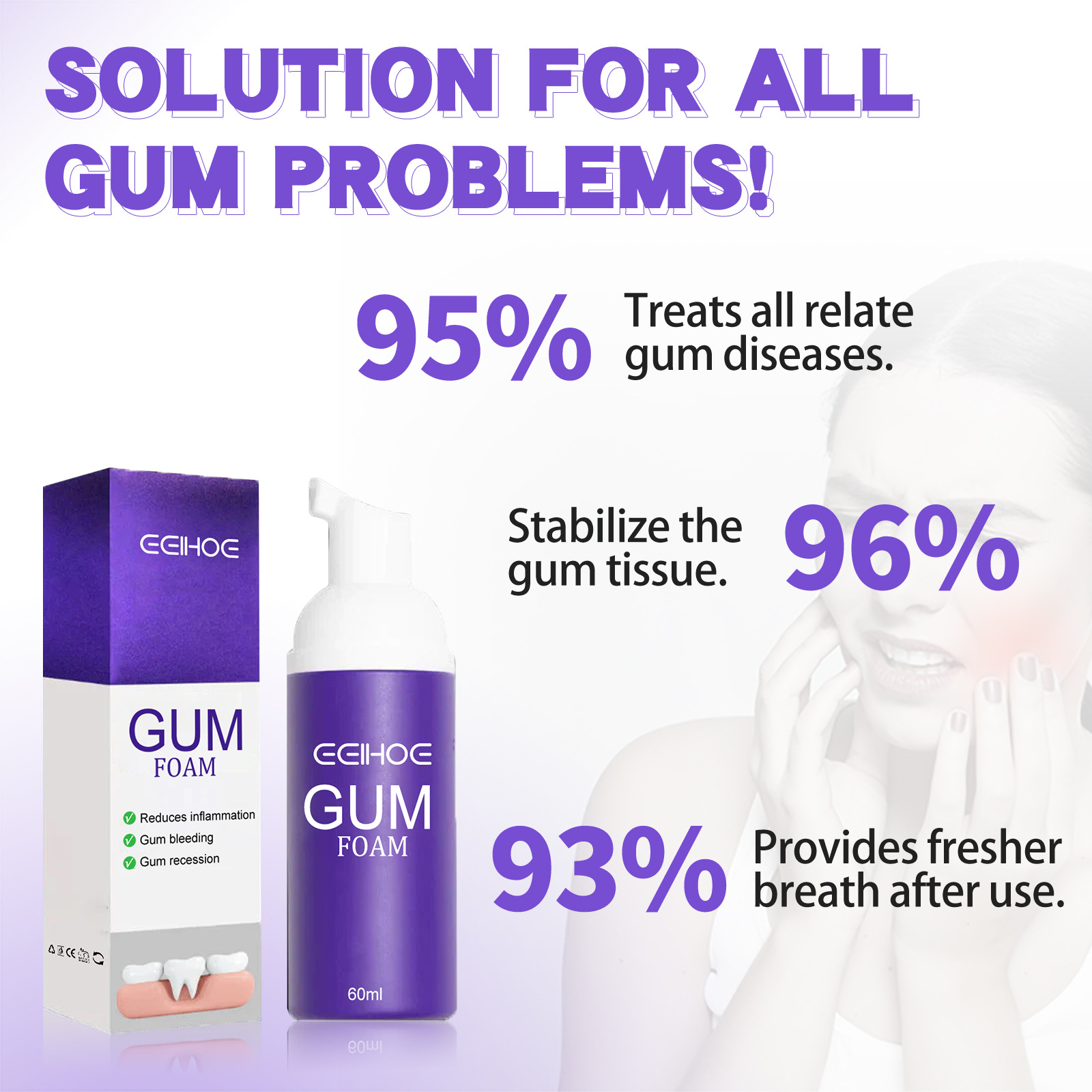 60ml Teeth Whitening Mousse V3 - огляд і ціна Teeth Whitening Mousse