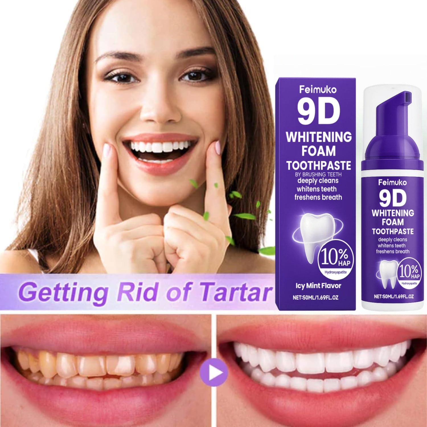 Whitening Teeth Mousse Teeth R - огляд і ціна Teeth Whitening Mousse